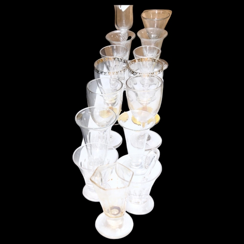 769 - Various Antique and other drinking glasses, including 1 with milk twist stem, 16.5cm