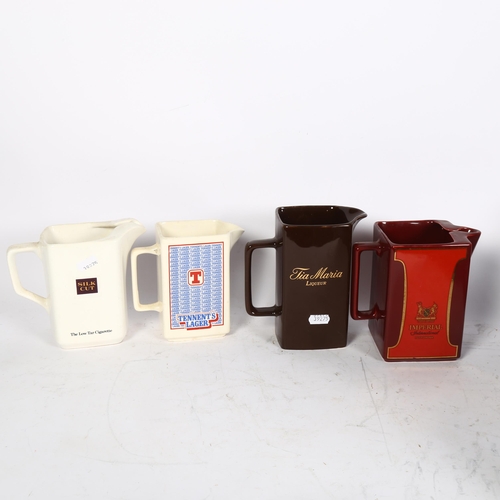 815 - 10 various Wade advertising bar jugs