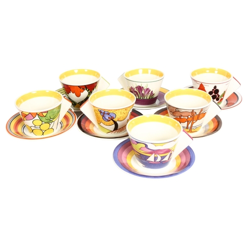 905 - ROYAL STRATFORD - a collection of Clarice Cliff limited edition Centenary cups and saucers, includin... 