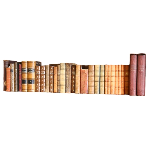 934 - Various leather-bound books, including 3 volumes 