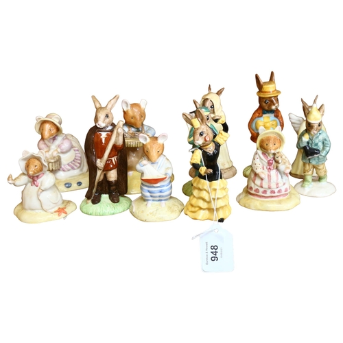 948 - A group of 12 Royal Doulton Bramley Hedge and Bunnykins figures