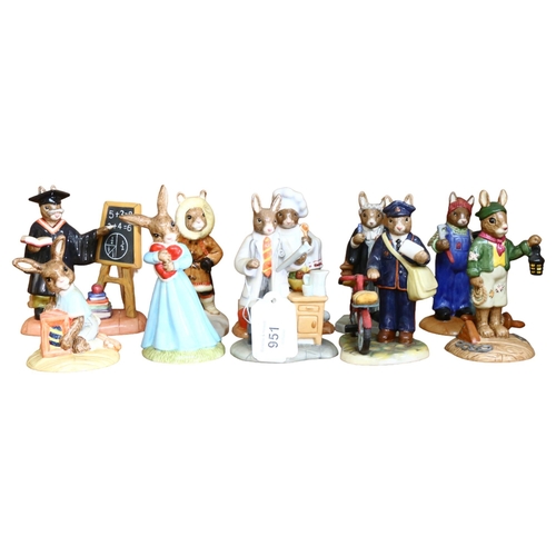 951 - 10 Royal Doulton Bunnykins figures