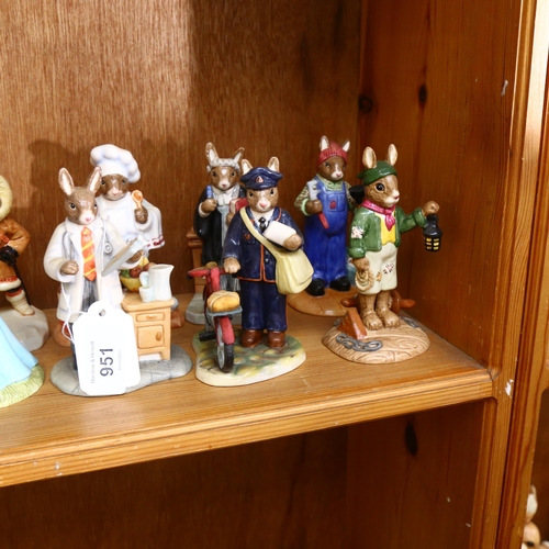 951 - 10 Royal Doulton Bunnykins figures