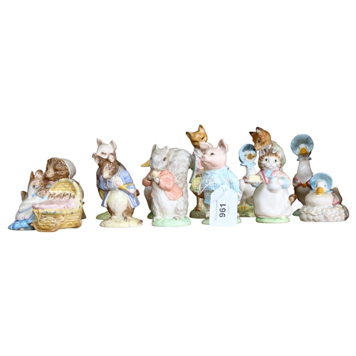 961 - A set 0f 12 Royal Albert Beatrix Potter figures