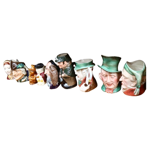 970 - 3 Beswick Dickens character jugs, Royal Doulton Merlin jug etc