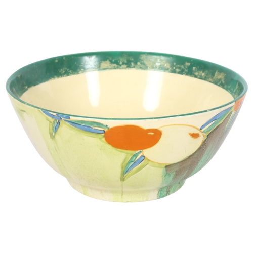 1023 - CLARICE CLIFF DELECIA - a bowl with stylised decoration, 20cm diameter