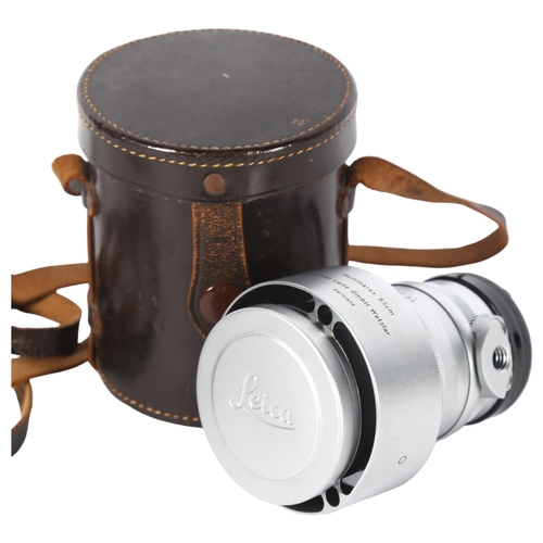 1067 - A Leica Ernst Leitz Wetzlar Summarex F=8,5cm 1:1,5nr 1008483 camera lens, with lens caps and origina... 