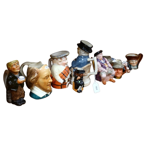 984 - Various character jugs, including Melba Ware Henry VIII, and Sylvac Shakespeare