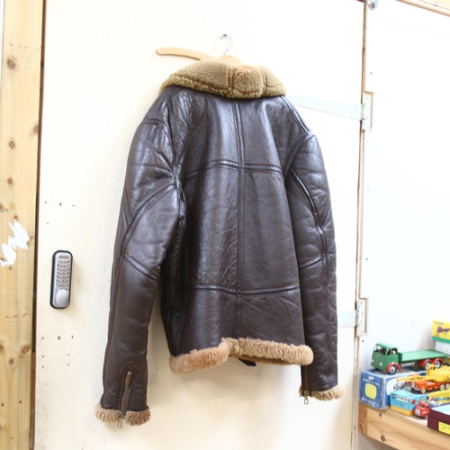 992 - A gent's Vintage sheepskin flying jacket