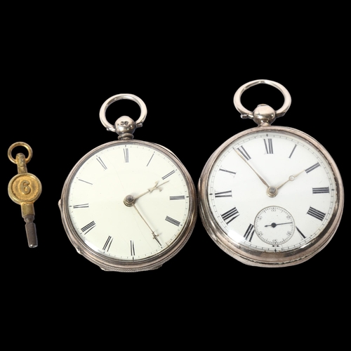 1225 - H A THOMAS LONDON - a silver-cased key-wind pocket watch, with enamel dial and second hand, movement... 