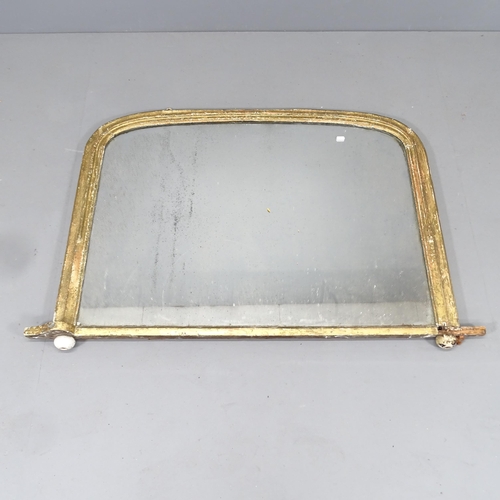 2217 - A Victorian gilt-gesso framed over-mantle mirror. 123x80cm