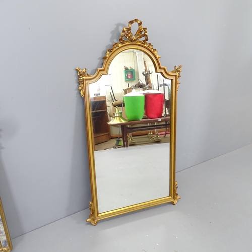 2225 - A modern French-style gilt-painted resin framed wall mirror. 59x108cm