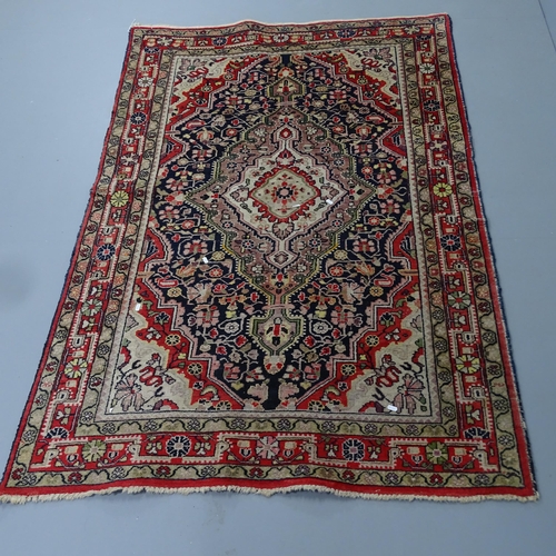 2293 - A cream ground Persian Hamadan rug. 204x133cm