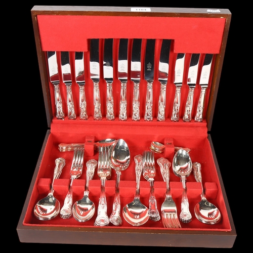 1104 - JAMES RYALS - a canteen of silver plated and stainless steel cutlery for 6 people in King's pattern