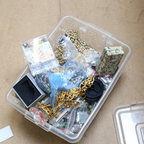 1145 - A large quantity of jewellery making beads, findings and accessories (boxful)