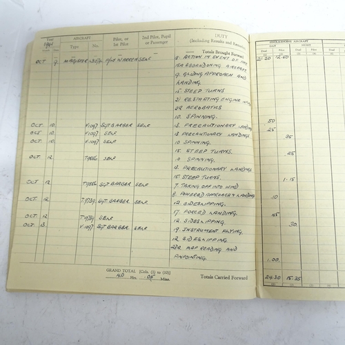 384 - A Second World War Period Royal Air Force pilot's flying logbook, relating to 1335697 Flight Sargent... 