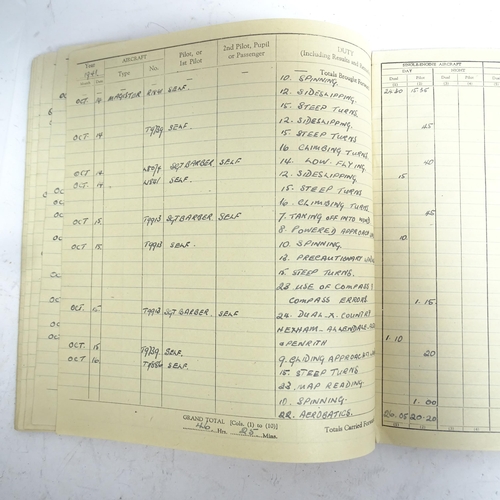 384 - A Second World War Period Royal Air Force pilot's flying logbook, relating to 1335697 Flight Sargent... 