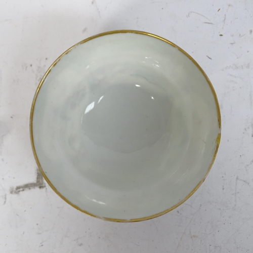 1002 - A Chinese Canton famille rose vase, 14.5cm, bowl, and 2 dishes, some damage