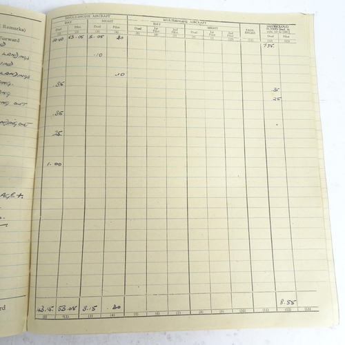 384 - A Second World War Period Royal Air Force pilot's flying logbook, relating to 1335697 Flight Sargent... 