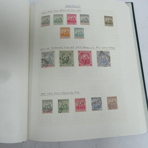 357 - 6 albums of world stamps, including Bahamas Barbados, Gambia etc