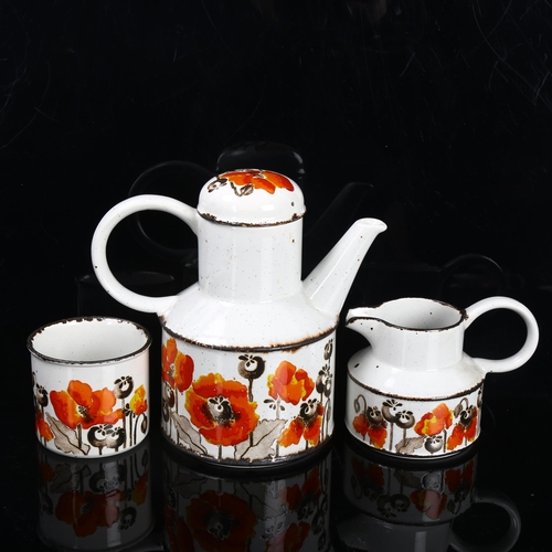 516 - A 1970's Midwinter Autumn coffee set from the Stonehenge range, 15 pieces