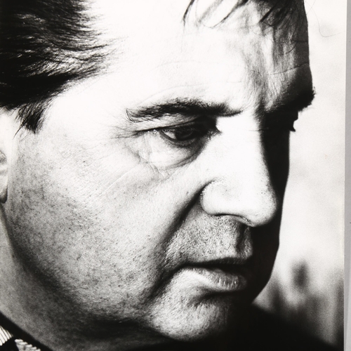 528 - Portrait of Francis Bacon, an original gelatin print by Jorge Lewinski, circa 1970, studio stamp on ... 