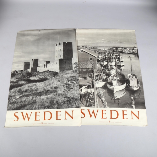 589 - 4 1950s/ 60s' original Swedish Tourist Traffic Association promotional posters, 100 x 61cm