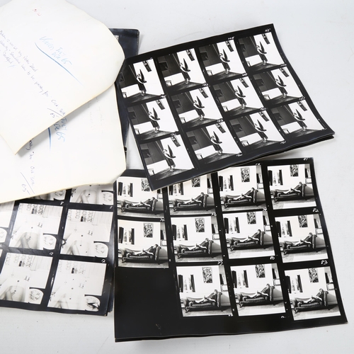 596 - Peter Deal, a collection of photographic contact sheets from 1965, including 15 sheets of images of ... 