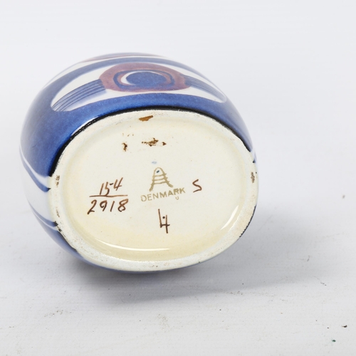 601 - Inge-Lise Koefoed for Royal Copenhagen, a Tenera range faience oil jar, makers marks to basem Nr 154... 