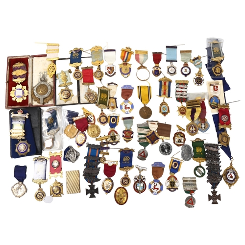 276 - A large collection of enamelled Masonic regalia