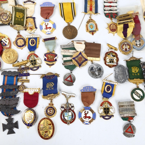 276 - A large collection of enamelled Masonic regalia