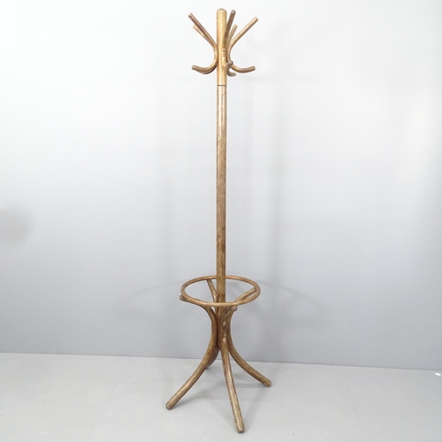 2060 - A early 20th century French bentwood hat and coat stand. Height 181cm.