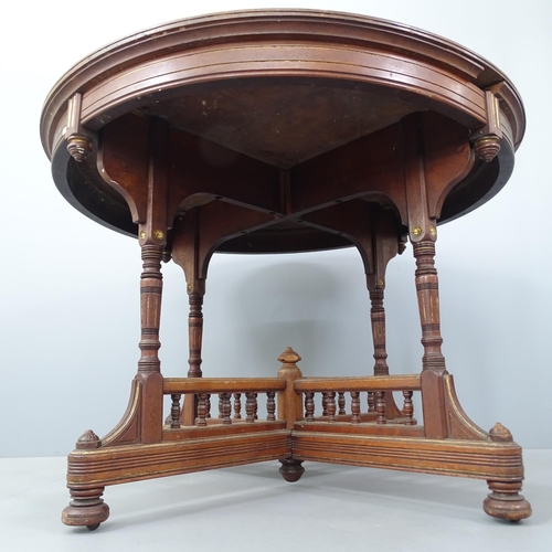 2072 - A late Victorian Aesthetic Movement Gillows figured walnut centre table, stamped Gillow & Co L5773. ... 