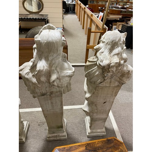 110 - A set of 4 large reconstituted stone Classical garden statues, height 140cm (4'7