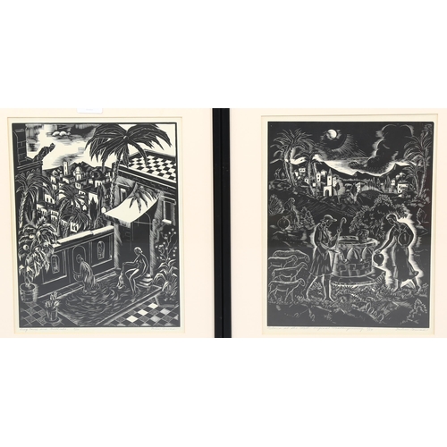 1020 - Julius Conrad (1877 - 1959), 2 wood engravings, biblical scenes, signed in pencil, from editions of ... 