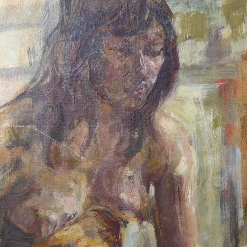 1023 - Roland Jarvis (1927 - 2016), 2 large oils on canvas, nude life studies, 127cm x 76cm (50