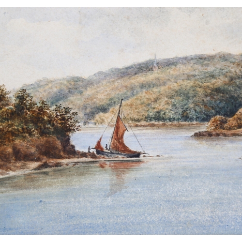 778 - Attributed to Henry Ambrose Scrivener (1842 - 1906), 3 watercolours, Clifton Bridge, Tregothan House... 