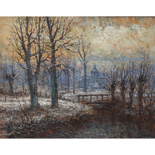 783 - Walthere Neuhof (Dutch, 1904 - 1982), wooded landscape, oil on canvas, signed, 38cm x 48cm, framed