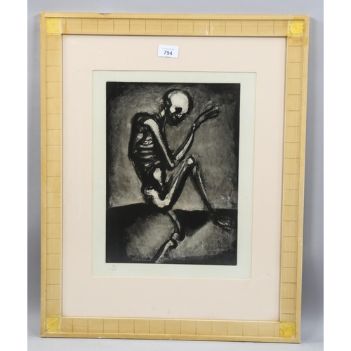 794 - Georges Rouault, Fleur De Mal, etching, plate 9 edition 450, no. 125/425, published by Vullard, plat... 