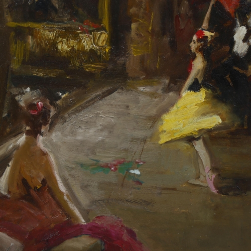 820 - Doris Zinkeisen (1898 - 1991), ballerinas on stage, unsigned, 76cm x 40cm, unframed