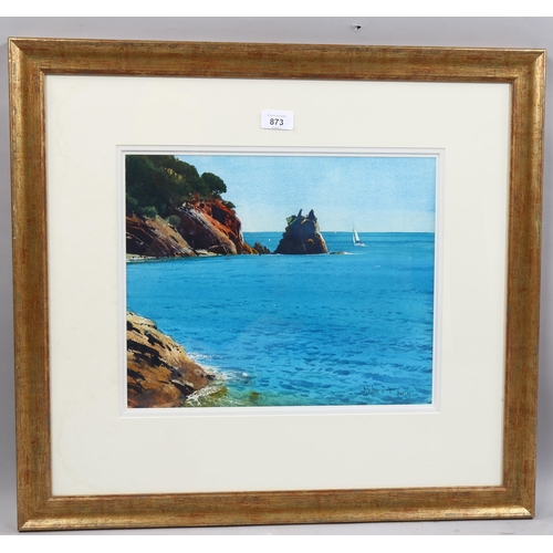 873 - Richard Thorn, East Out of the Bay, watercolour, signed, 30cm x 37cm, framed