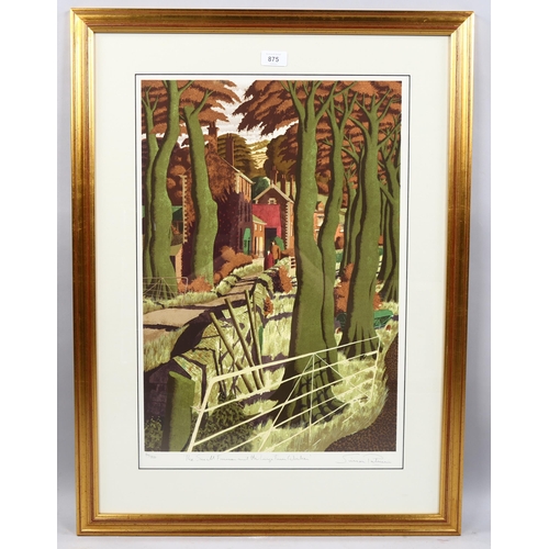 875 - Simon Palmer, The Small Farmer and the Large Farm Worker, colour lithograph, signed in pencil, no. 8... 