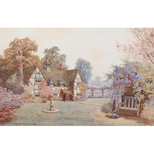 877 - James Matthews, at West Burton Sussex, watercolour, signed, 33cm x 51cm, framed