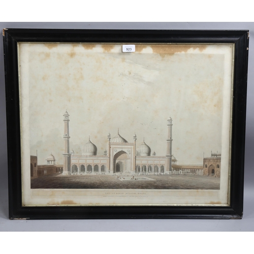 923 - INDIA INTEREST - Thomas Daniell, the Jummah Musjed Delhi 1797, original engraving, image 43cm x 60cm... 