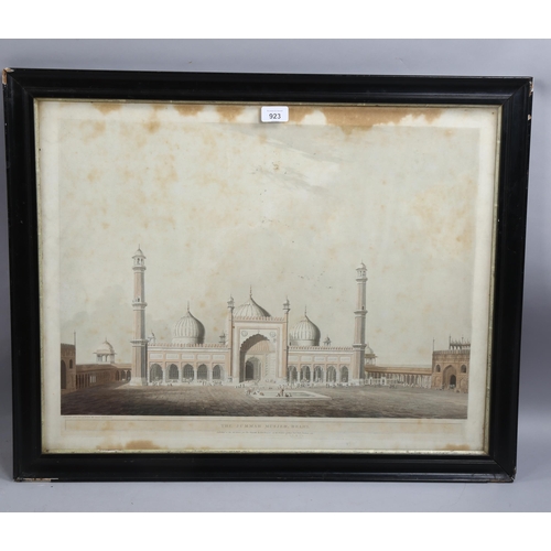 923 - INDIA INTEREST - Thomas Daniell, the Jummah Musjed Delhi 1797, original engraving, image 43cm x 60cm... 