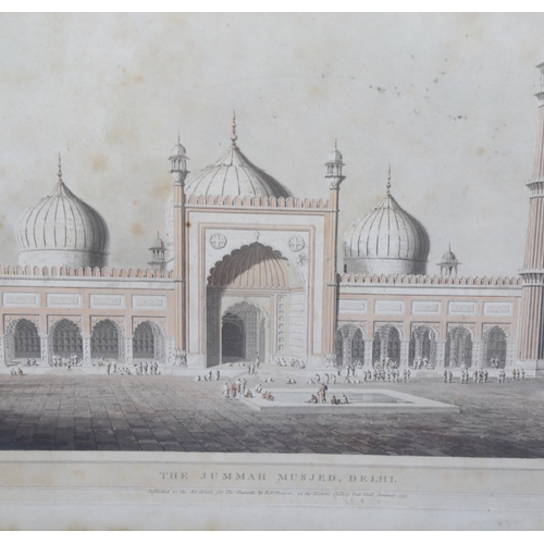 923 - INDIA INTEREST - Thomas Daniell, the Jummah Musjed Delhi 1797, original engraving, image 43cm x 60cm... 