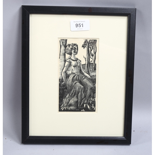 Eric Ravilious (19031942), wood engraving on paper, Proserpina, 14.7cm