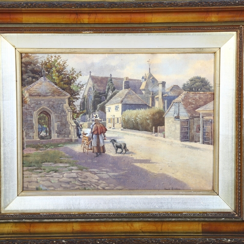 21 - Maude Brindley, Winchelsea street scene, watercolour, signed, image 58cm x 38cm