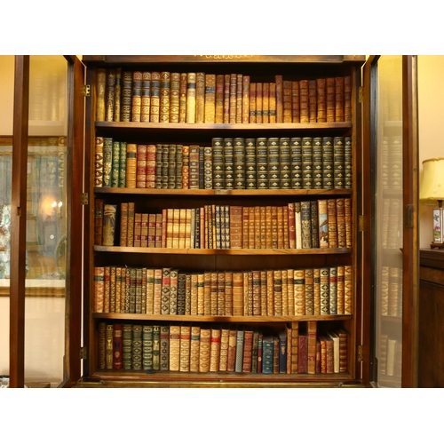 34 - A quantity of Antique leather-bound books, with gilded and embossed spines, including The Railways O... 