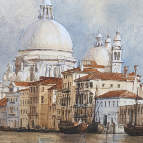 43 - A 19th century watercolour, Venice canal scene, unsigned, framed, overall 47cm x 68cm